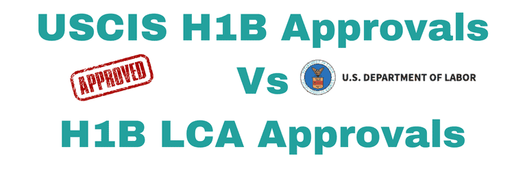 USCIS H1B Approvals vs. H1B LCA Approvals